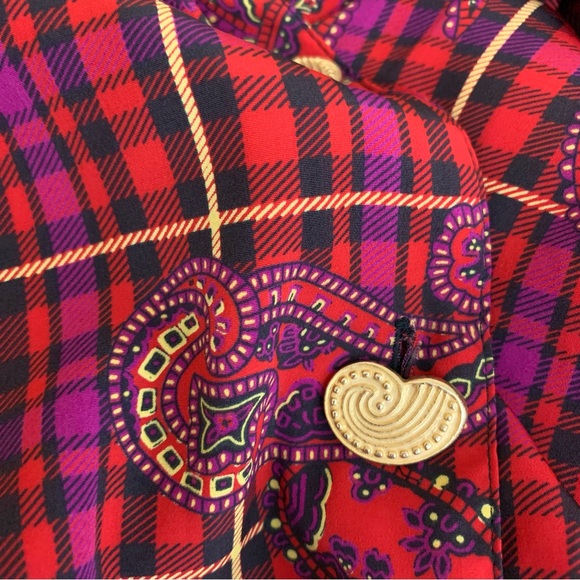 Vintage SK & Company Plaid Paisley Button Down Shirt Sz 14 - Picture 14 of 14